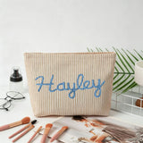 Personalized Seersucker Makeup & Travel Pouch