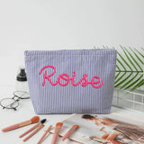 Personalized Seersucker Makeup & Travel Pouch