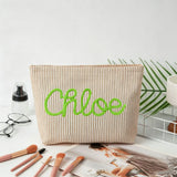 Personalized Seersucker Makeup & Travel Pouch