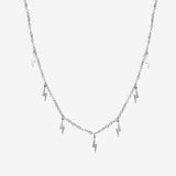 Lightning Bolt Silver Necklace