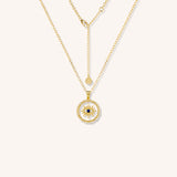 Evil Eye Floating Pendant Necklace