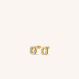 Lucky Horseshoe Stud Earrings