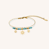 Three Suns Layered Turquoise Bracelet