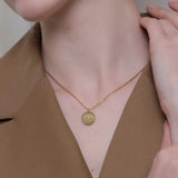 Celestial Coin Pendant Necklace