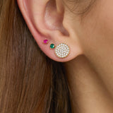 Round Pavé Studs