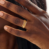 Cubic Zirconia Multilayer Connecting Ring