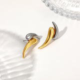 Double Layer Moon Earrings
