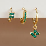 Bloom Crystal Drop Earring Set