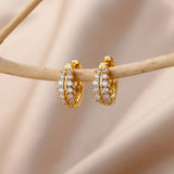Cubic Zirconia U-Shape Studs