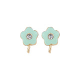 Enamel Flower Stud Earrings