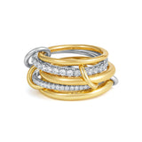 Multi-Layer Stackable Cubic Zirconia Ring