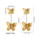 Gold Butterfly Waterproof Earrings