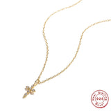 Crystal Zircon Cross Pendant Necklace