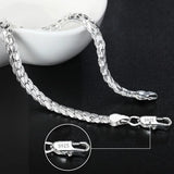 Sterling Silver Solid Chain Bracelet