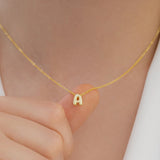 Petite Bubble Initial Charm Necklace