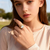 Celeste Evil Eye Open Ring