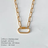 Oval Turnbuckle Choker Necklace