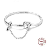 Sterling Silver Zirconia Charm Bracelet