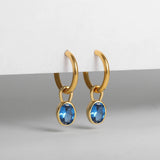 Multicolour Oval CZ Zircon Drop Earrings