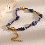 Blue Natural Stone Beaded Bracelet