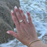 Square Cubic Zirconia Rhinestone Ring