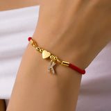 Initial Heart Charm Bracelet