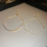 Crystal Wave Bangle Bracelet