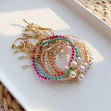 Crystal & Pearl Beaded Bracelet
