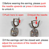 Gold CZ Drop Earrings