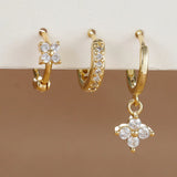 Gemma Floral Crystal Earring Set