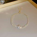 Crystal Wave Bangle Bracelet