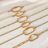 Oval Turnbuckle Choker Necklace