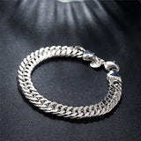 Sterling Silver Solid Chain Bracelet