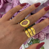 Layered Circle Hollow Open Ring