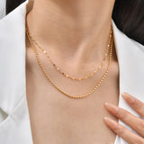 Layered Bead Chain Necklace