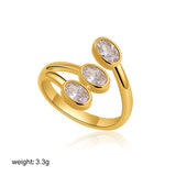 Waterdrop Zircon Open Statement Ring