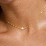 Slim Cross Pendant Necklace