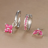 Bloom Crystal Drop Earring Set
