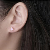 Sweetheart Titanium Stud Earrings