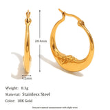 18K Gold Moon Hoop Earrings