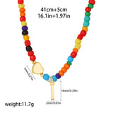 Beaded Initial Heart Necklace