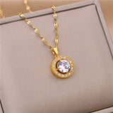 Crystal Cluster Pendant Necklace