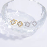 Sterling Silver Clover Stud Earrings