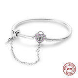 Sterling Silver Zirconia Charm Bracelet