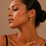 Glossy Irregular Heart Stud Earrings