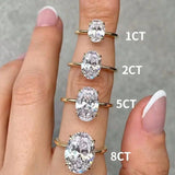 Sterling Silver Oval Zircon Ring