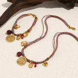 Bohemian Woven Rope Necklace & Bracelet Set