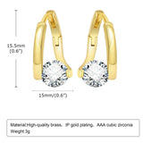 Cubic Zirconia Charm Hoop Earrings