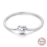 Sterling Silver Zirconia Charm Bracelet