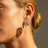 Sparkling Zircon Knot Stud Earrings
